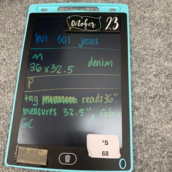 Levis 501 Jean Mens 36x32 Medium Wash Straight Leg Button Fly Overlock Stitch - Picture 9 of 10